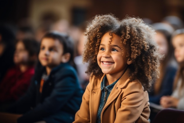 Retour à l'école pour les jeunes enfants de différentes ethnies