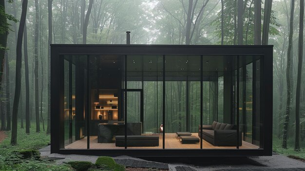 Retraite tranquille dans la forêt maison confortable et accueillante nichée dans les bois tranquilles une évasion parfaite pour les amoureux de la nature à la recherche de paix et de relaxation au milieu de la beauté naturelle et du confort