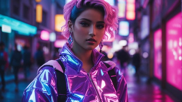 Retrato Retrofuturista Mujer de Vaporwave y Synthography en la Ciudad (Femme de la vapeur et la synthographie à la ville) est un film américain.