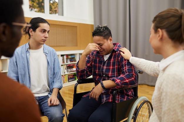 Réunion du groupe de femmes handicapées en soutien