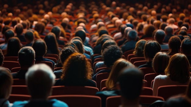 Réunion d'entreprise Vue rétrospective de l'auditoire de la salle de conférence