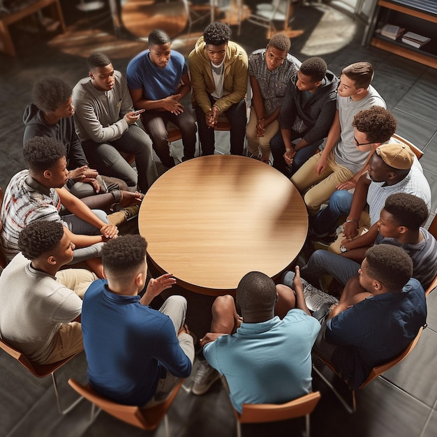 Photo une réunion de groupe au travail