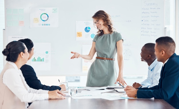 Photo réunion de travail d'équipe sur la diversité et planification de la stratégie de rapport marketing dans un bureau moderne leadership en financement des données d'entreprise et collaboration en matière de formation à la vente avec des hommes d'affaires analytiques pour le démarrage