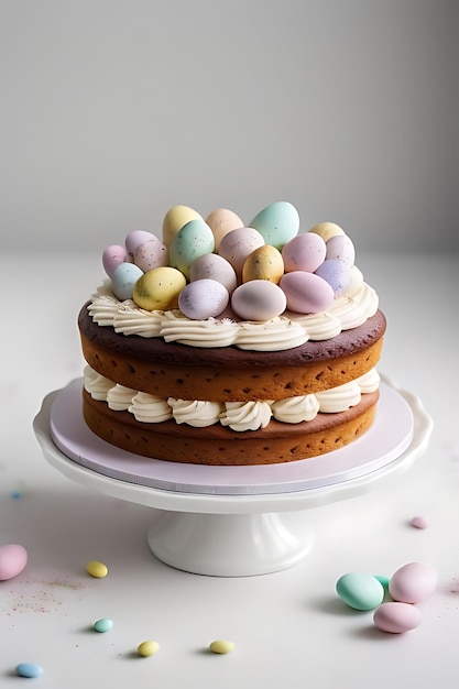 Photo un rêve décadent, un gâteau au chocolat ganache avec du caramel.