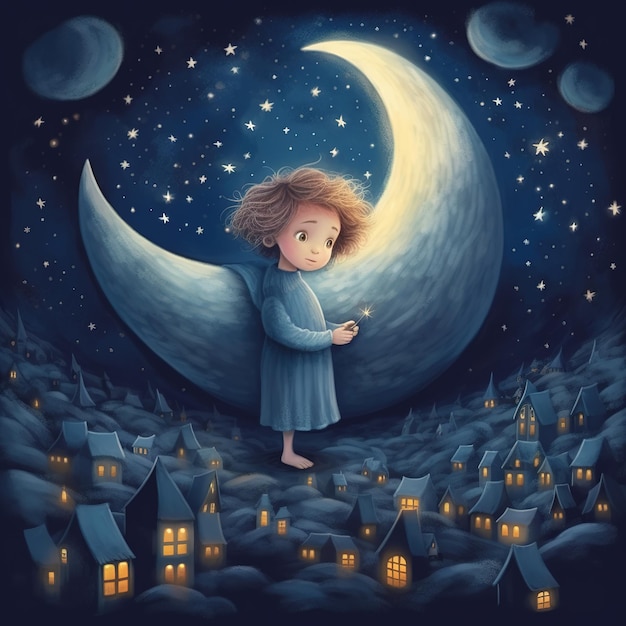 rêve nocturne d'un enfant illustration