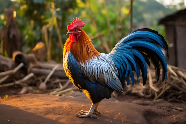 Le réveil du matin du coq Bantam