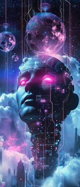Les rêves d'intelligence artificielle dans un cadre de rétrofuturisme
