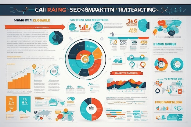 Photo révolution du classement idée d'infographie pour le marketing numérique seo