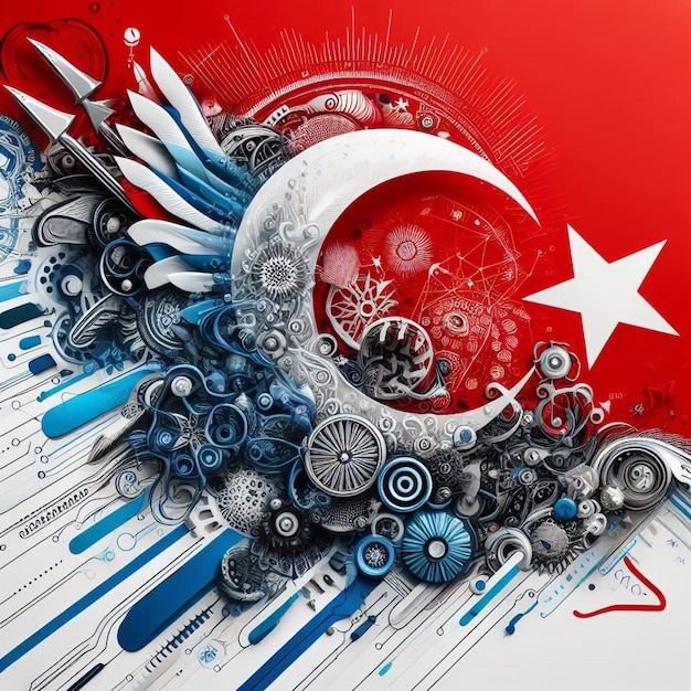 Révolution du drapeau de la Turquie un design audacieux et vibrant repoussant les limites du symbolisme traditionnel