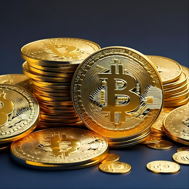 Révolution de la monnaie numérique Bitcoin et concept de crypto-monnaie génératif Ai