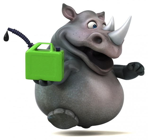 Rhinocéros amusant - Illustration 3D