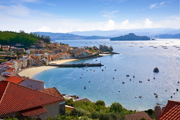 Ria Pontevedra Raxo village de l&#39;île de Poio Tambo