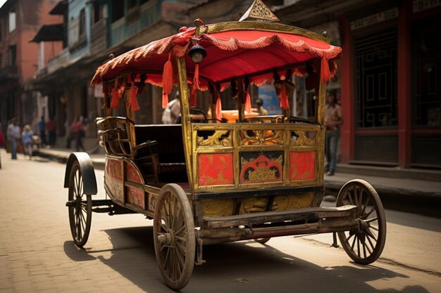 Photo le rickshaw népalais