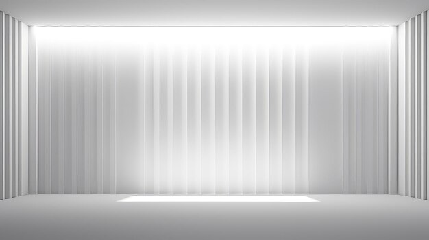 rideau blanc sur le mur rendu 3D dessin numérique par ordinateur