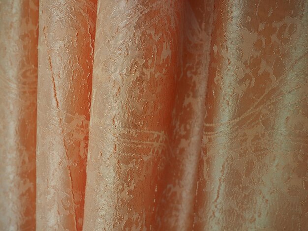 Rideaux en polyester gros plan Tissu dense rembourré orange pour la décoration intérieure rideaux à coudre vêtements pour le rembourrage de meubles rembourrés Tissu brillant avec texture