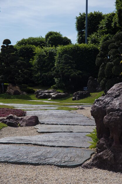 Photo rin rin park, un parc à thème de style japonais dans la ville. ho chi minh-ville