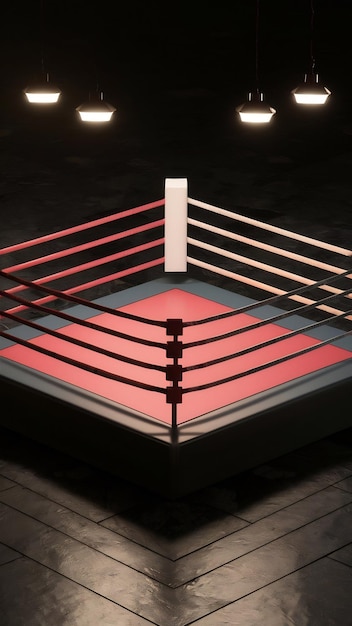 Le ring de boxe 3D