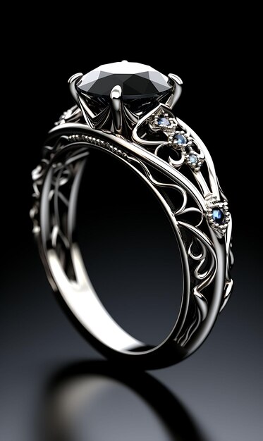 Ring Design Reverie explorant la beauté des anneaux métalliques conceptuels et artistiques isolés