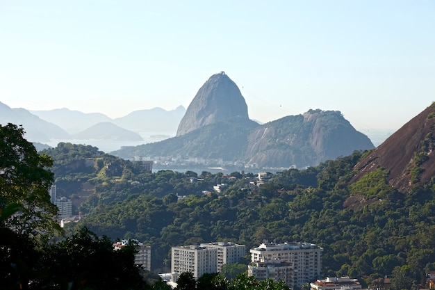 Photo rio de janeiro brésil principal pôle touristique avec de belles plages copacabana ipanema leblon
