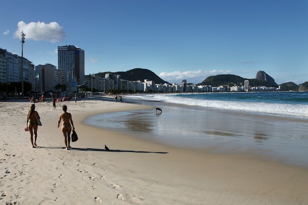 Rio de Janeiro Brésils principal site touristique avec de belles plages Plage de Copacabana Plage d'Ipanema