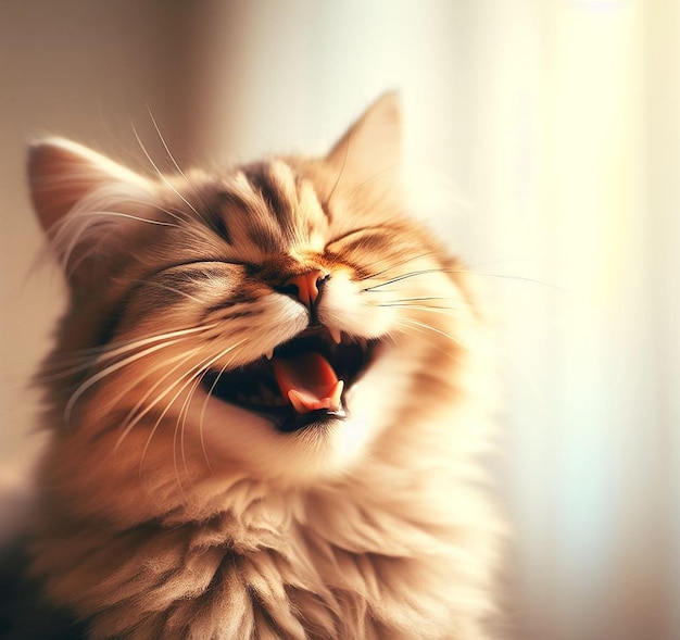 rire confortable sourire souriant mentir ronronner chat papier peint affiche image de fond
