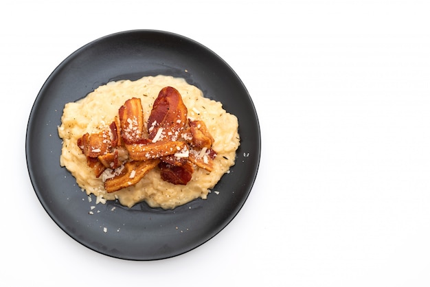 risotto au bacon croustillant