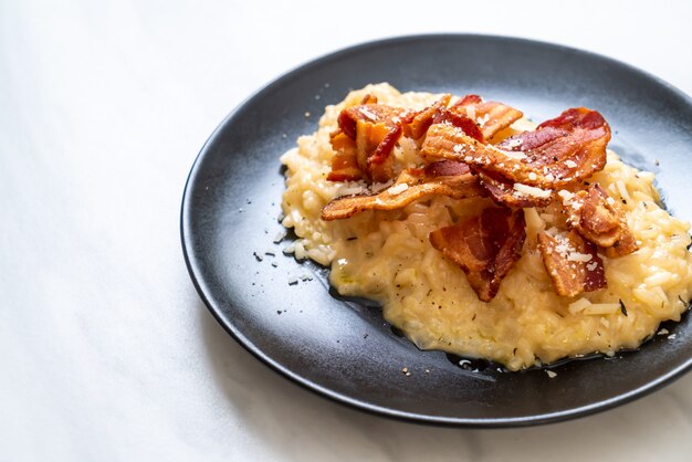 risotto au bacon croustillant