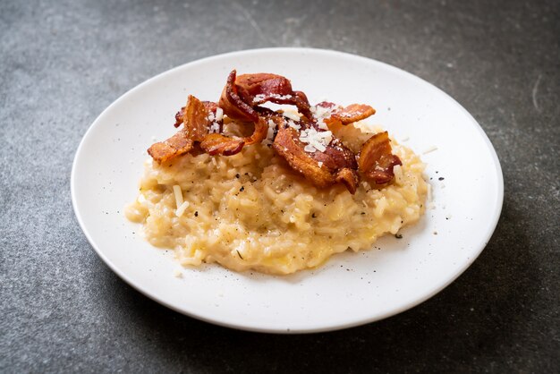 risotto au bacon croustillant