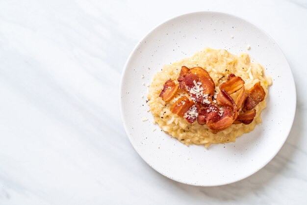 risotto au bacon croustillant