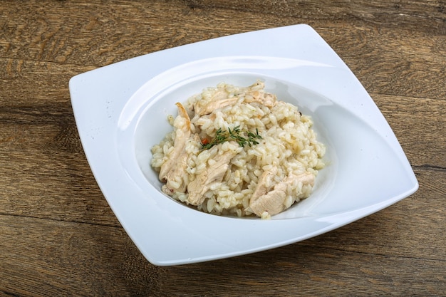 Risotto au poulet