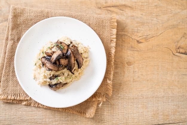 Risotto aux champignons et au fromage