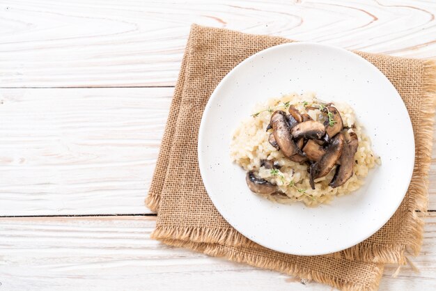 Risotto aux champignons et au fromage