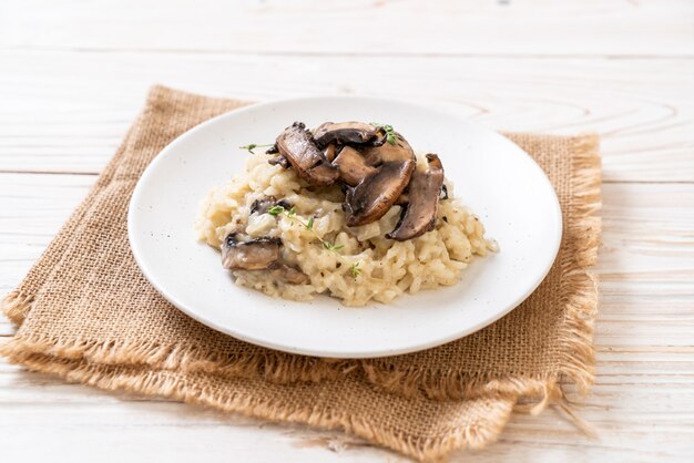 Risotto aux champignons et au fromage