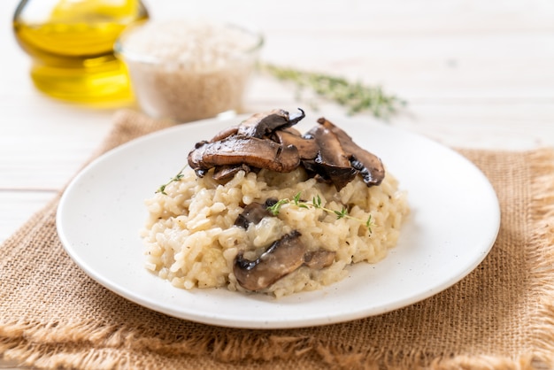 Risotto aux champignons et au fromage