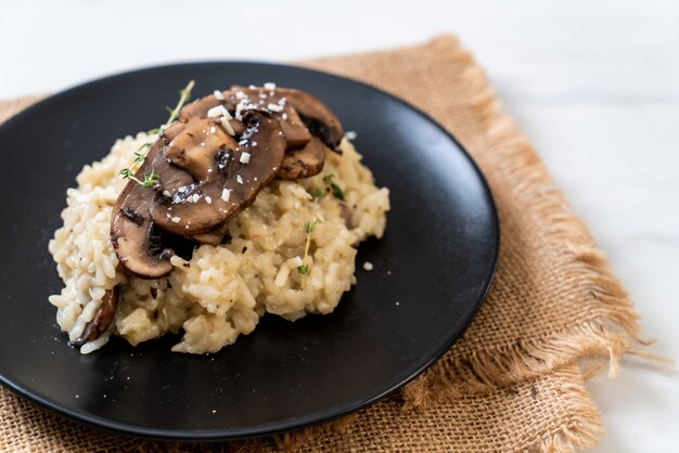 Risotto aux champignons et au fromage