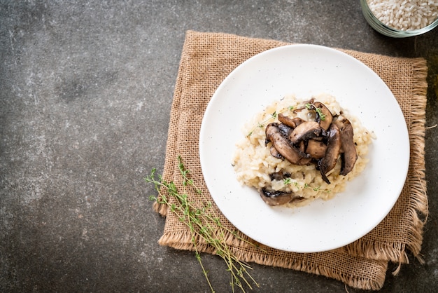 Risotto aux champignons et fromage