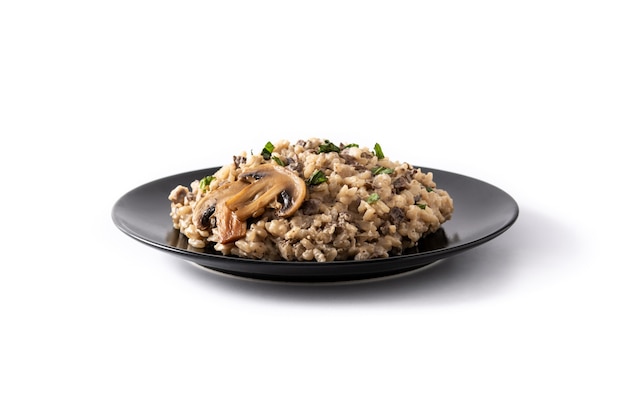 Risotto aux champignons isolés