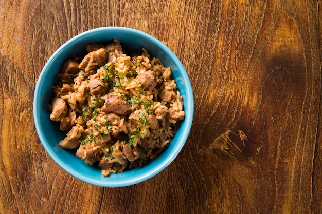 Risotto de blé à la viande