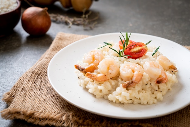 risotto italien aux crevettes