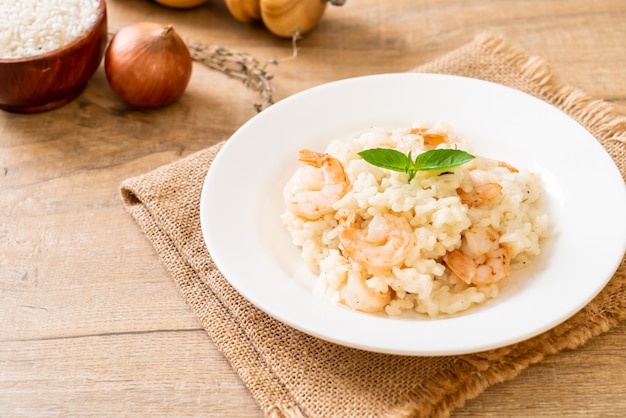 risotto italien aux crevettes