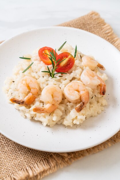 risotto italien aux crevettes