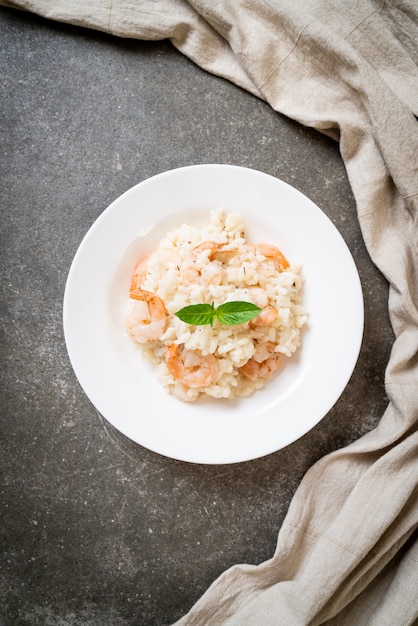 risotto italien aux crevettes