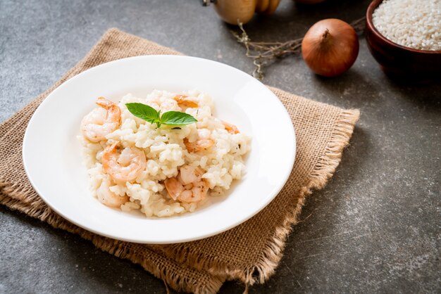 risotto italien aux crevettes