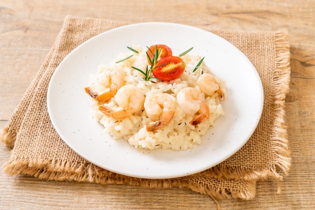 Risotto italien aux crevettes