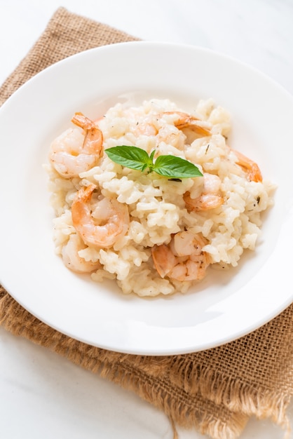 Risotto italien aux crevettes