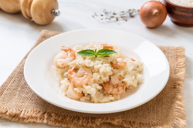 Risotto italien aux crevettes