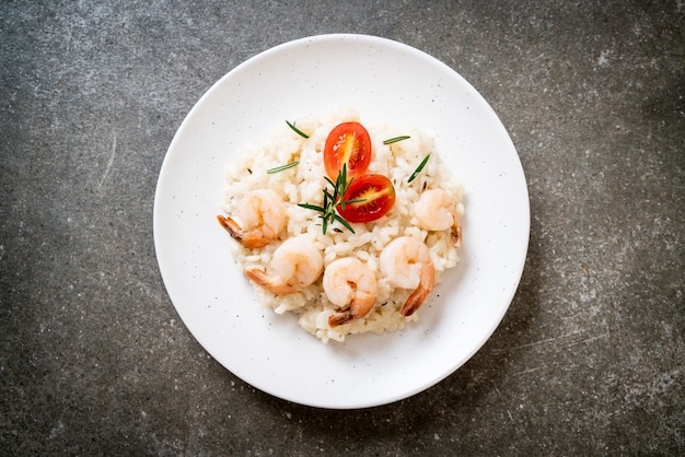 risotto italien aux crevettes