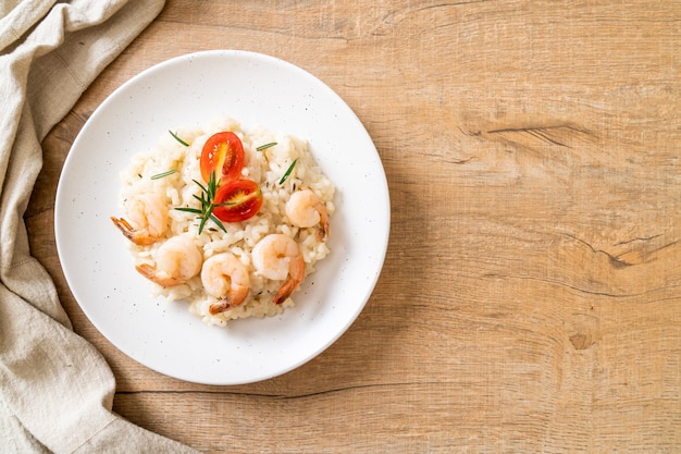 risotto italien aux crevettes