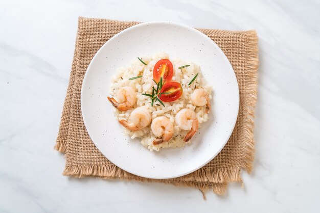 risotto italien aux crevettes