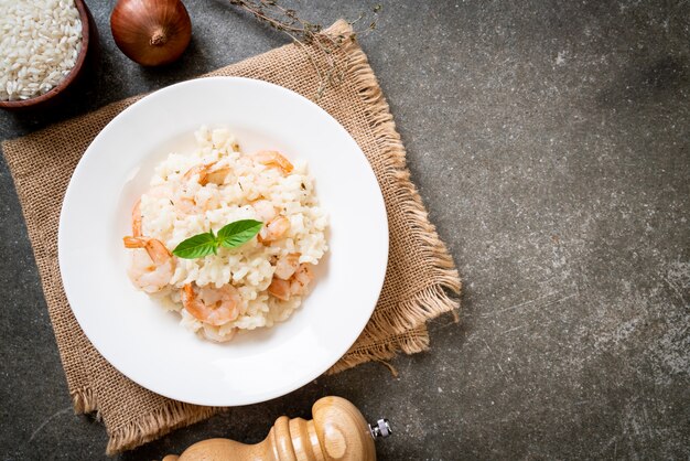 risotto italien aux crevettes